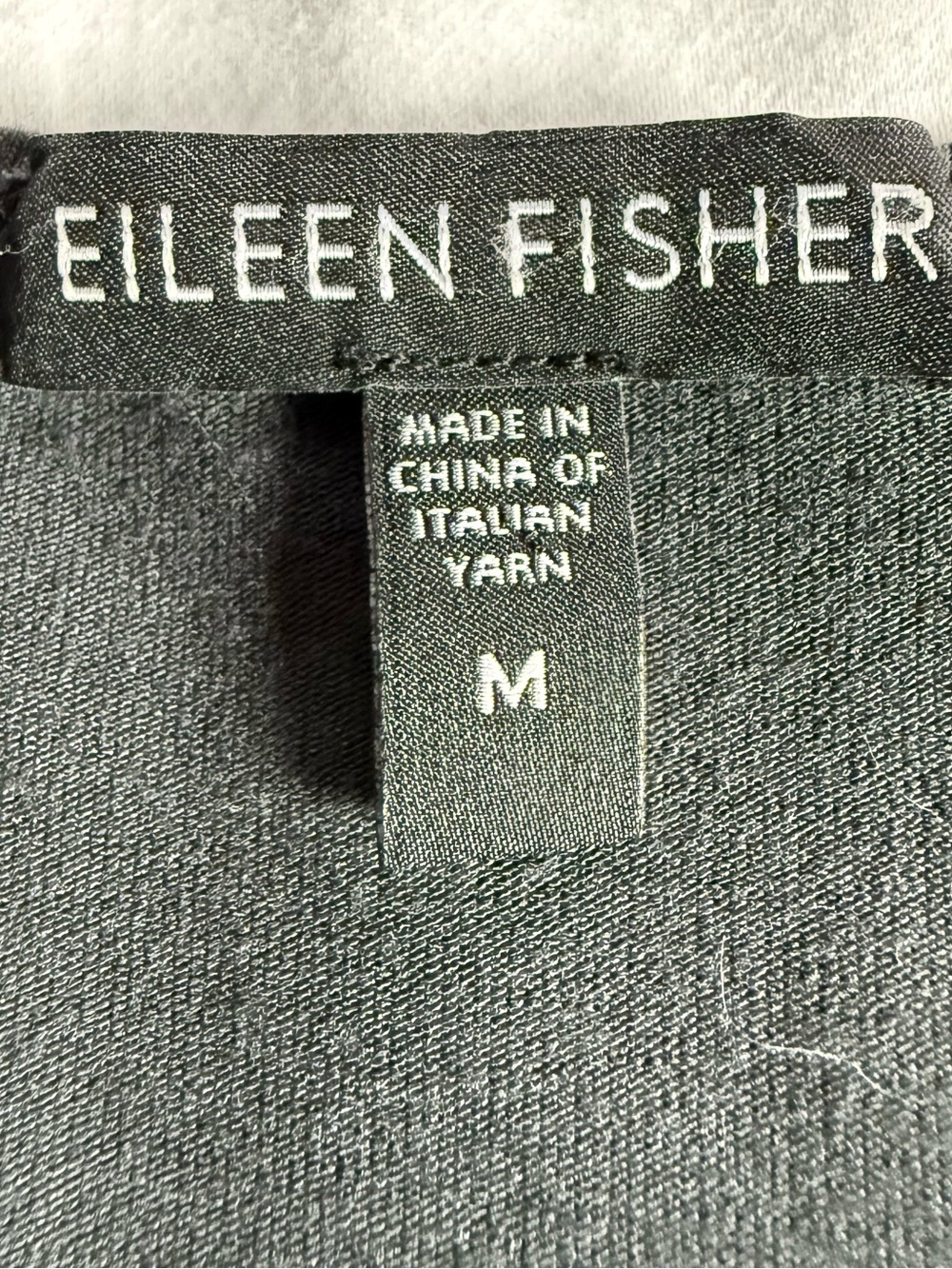 Eileen Fisher Gray Knit Tunic with Back Twist - Picture 5 of 10